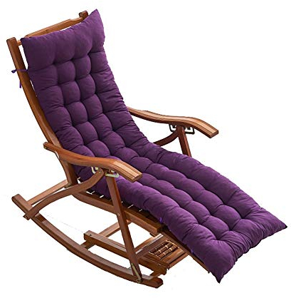 BUJOG Sonnenliegen, Bambus-Loungesessel, Schaukelstuhl, klappbar, verstellbar, für den Außenbereich, Garten, Terrasse, Liegefläche, maximale Belastung 150 kg (Farbe: A)