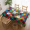 PEIXEN Bunte karierte rechteckige Tischdecke, 137 x 183 cm, waschbar, staubdicht, knitterfrei, für Küche, Esszimmer, Tischdekoration