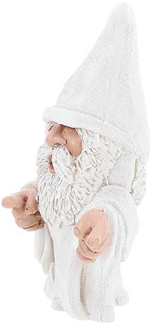 Abaodam Gartenzwerg-zwerg-Ornamente Weihnachtszwergskulptur Schwedischer Gnom Weihnachtszwergstatue Weihnachtsmann-skulptur Gnom Geburtstagsdekoration Miniatur Harz Blumentopf Weiß