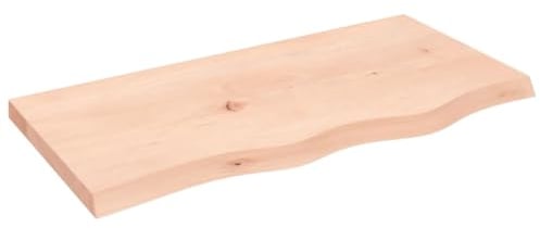 vidaXL Piano Bagno 80x40x(2-4) cm in Legno Massello Non Trattato