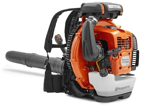 Husqvarna 580BTS Gas Backpack Leaf Blower, 75.6-cc 4.59-HP 2-Cycle Gas Leaf Blower, 1000-CFM, 47-N, 220-MPH Superior Blowing Capacity and Ergonomic, Ventilated Harness