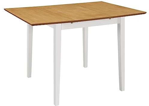 ZQQLVOO Esszimmertisch Kitchen Table Konferenztisch Lounge Bartisch Ausziehbarer Esstisch Weiß (80-120) x80x74 cm MDF