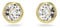 Swarovski Imber Ohrstecker, Weiße und Vergoldete Ohrringe mit Strahlenden Swarovski Kristallen