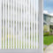 Qualsen Fensterfolie, Statische Fensterfolie, Selbstklebende Fensterfolie, für Büro, Zuhause, Küche, 44,3 x 120 cm, mittlere Streifen Typ 2