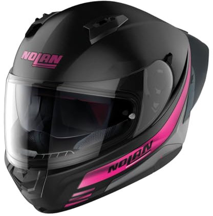 Nolan N60-6 Sport Outset Casque intégral (noir mat/rose), taille M (57)