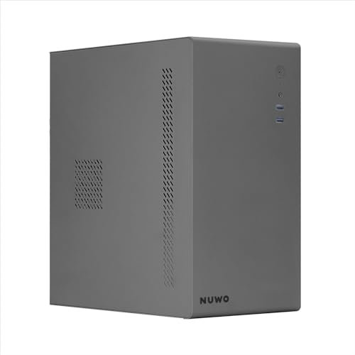 Nuwo Eguera A102 Case Compatto MicroATX per PC Desktop Office Mini Tower 0.6MM SPCC, USB 3.0, Senza Alimentatore, Grigio