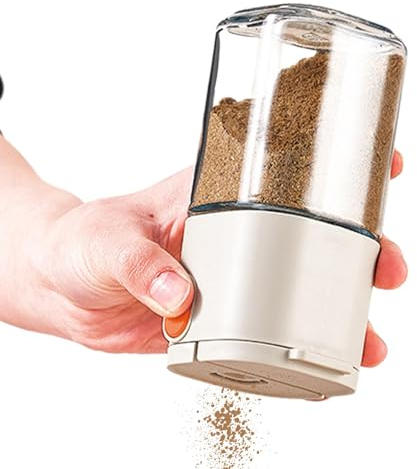 Generic Saliera e pepiera trasparente – Barattoli da cucina in vetro con coperchio shaker | Contenitore dosatore trasparente, contenitori dosatori per paprika, zucchero, cumino in polvere