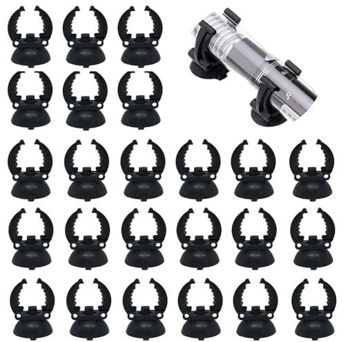 HNFKOZ 24 Pcs Aquarium Suction Cups, Suction Cups, Suckers, Sucker, Suction Hooks Heavy Duty, 3.3cm Suction Cups with 2.4cm Heating Clamps, for Aquarium Fish Tank Accessories (Not For Airline Tubing)
