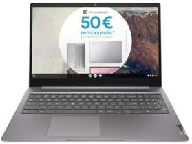 Ordinateur Portable Chromebook 3 CB 15IJL6 15'' FHD 220N - Intel Cel N4500 - RAM 4Go DDR4 - 64Go EMMC - Chrome OS - AZERTY