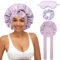 WELROG Seidenhaube zum Schlafen für Damen - Satin Haarhaube für die Nacht Bonnet Sleep Cap Schlafhaube Haare Schützen Schlafhaube Seide zum Schutz der Haare