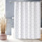 XUEDNGM Duschvorhang Textil Waschbar 160 x 200 cm Anpassbar, Beschwerter Saum, Antischimmel, Waschbar, mit Haken Stoff Lang Duschvorhang Vorhang für Badewanne, weißes Sechseck