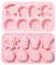 Stiesy 2Pcs 6 Cavity Skull Silicone Moulds Reusable 3D Brain Shaped Silicone Fondant Cake Mould Halloween Baking Molds for DIY Soap Candy Chocolate Pudding Creative Decor