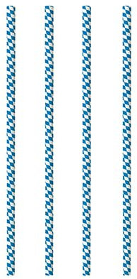 Lot de 1000 pailles en papier Ø 6 mm · 20 cm « Bleu bavarois »