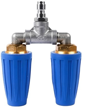 Ieron Ugello Turbo Rotante Doppio per Idropulitrice ad Alta Pressione, Ugello Turbo Rotante con Potenza Max 4000 PSI con Ugelli per Idropulitrice a Connessione Rapida da 1/4, Blu
