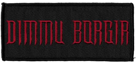 Plastichead Dimmu Borgir Band Logo Red Sew on Patch One Size