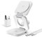 LULULOOK 3 in 1 Foldable Charger Qi2 Certified Charging Station, 15W Wireless Travel Chager MagSafe for Apple Watch10/9/8/7/SE & AirPods Pro/3/2, for iPhone 16/15/14/13/12, White