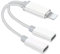 Votvlog Adaptateur Lightning vers Jack 3.5mm avec Charge pour iPhone 12/13/14, Répartiteur Jack, Double Prise de Charge