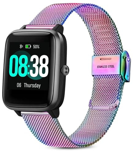 Issinlky Veryfitpro ID 205L Armband 19mm Edelstahl Uhrenarmband für GRV FC1 IDW 15 ID205S ID205G ID215G ID216 YM205L Uwatch3 Ufit GT BV205L TE021 SW020 SW021 SW023 Smartwatch