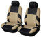 OKNGHPLIU Auto Sitzbezüge Sets für Opel Mokka 2012 2013 2014 2015 2016, Stoff Autositzbezüge Allwetter Verschleißfest Atmungsaktiv Schonbezüge,A/2 Seats-A/Beige