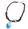 CUZYP Collar con colgante de océano de Moana, collar iluminado, trenzado a mano, collar tipo gargantilla de fiesta para mujeres y niñas (azul)