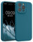 kwmobile Housse Compatible avec Apple iPhone 15 Pro Max Coque - Housse de téléphone Protection Souple en TPU Silicone - pétrole Mat