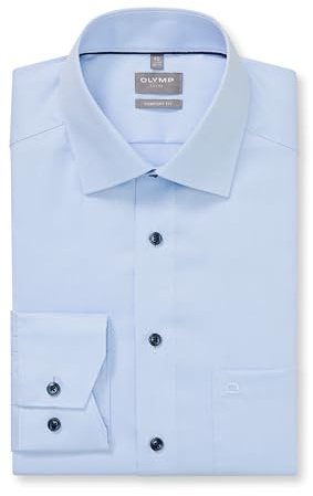 OLYMP Herren Businesshemd Regulär 108084 | Hemd, Manschette, Comfort Fit, 100%Baumwolle