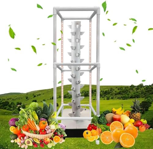 IYUESQ Torre de Cultivo Vertical de 15 Plantas y 45 Plantas, Torre hidropónica, Sistema de Cultivo acuapónico, Kits de Cultivo hidropónico, Sistema de Cultivo hidropónico de Invernadero a