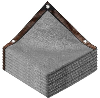Shade Net for Greenhouse Terrace Roof,Durable sunshade mesh patio awning pergola balcony garden plant greenhouse henhouse,grey,6×15m/19.68×49.2ft