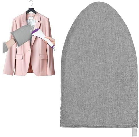 Nogeqi Garment Steamer Ironing Glove with Finger Loop, Anti Steam Glove, Heat Resistant Waterproof Ironing Mitt for Heat Resistant Handheld Garment Steamer Accessories for Clothes (Grey)