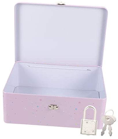 TOKIDNY Unicorn Blechdose Mit Schloss Aus Weißblech Große Schmuckaufbewahrungsbox Kompakte Metall Aufbewahrungskiste Für Schmuck Und Kleinteile Dekorativ Für Zuhause Und Geschenk