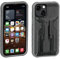 Topeak RideCase für iPhone 13 Mini – Stoßfeste Fahrradhülle mit FlipStand, Dual-Density-Exoskelett, Hoch-/Querformat, kompatibel mit Lightning Charging, Schwarz