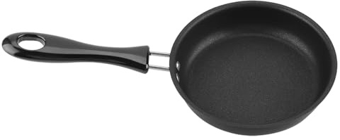 AKLOSIPY Poêle à Frire en Fonte de 12 Cm avec Revêtement Antiadhésif – Poêle à œufs Portative Légère de 4,7 Pouces pour Dortoir, Camping-car, Camping, Induction et électrique