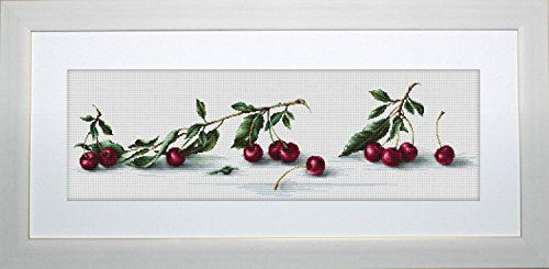 Luca-S Kreuzstichset Kirsche, Zählmuster, 55,5x15,5cm | Stickerei von Marussia