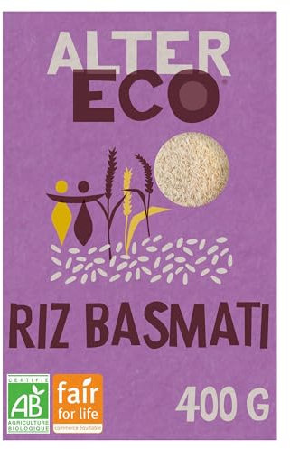 ALTER ECO - Riz Basmati Bio - Riz Équitable - Prêt en 11 Minutes - 400 g
