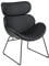 AC Design Furniture Carlee Loungestuhl, B: 69 x H: 90,5 x T: 78,5 cm, Schwarz/Schwarz, Lederlook/Metall, 1 Stk.