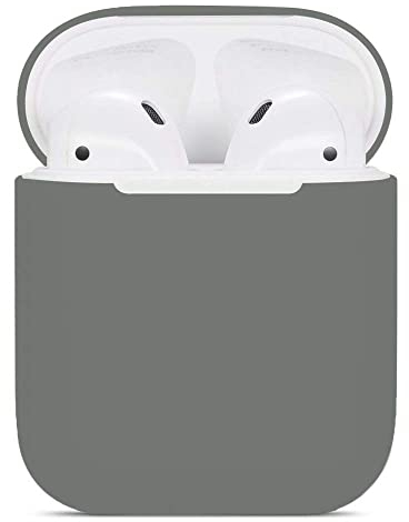 Generisch Hülle Kompatibel Mit AirPods 2/1, Slim Silikon Case Schutzhülle Aus Robustem Silikon Für Ladekoffer, Zubehör (Grau)