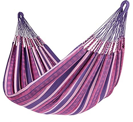 Tropilex Südamerikanische Hängematte Doppel | Handgefertigt | Fairtrade | 7 Stile & 9 Farben zur Auswahl | Flexibel & Belastbar | Perfekt für den Garten, Camping und auf Reisen geeignet