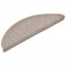 vidaXL 15x Treppenmatte Stufenmatte Stufenschoner Treppenschoner Treppenteppich Treppenschutz Matte Matten Teppich Halbrund Hellbraun 56x17x3 cm