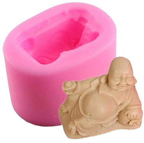 3D-Silikonform mit chinesischer Maitreya-Buddha-Statue, für Seife, Kerzen, Schokolade, Fondant, Backform, Kuchendekoration, Dekoration,