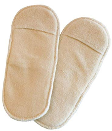 Popolini EasyFree All-in-3 Stoffwindel/Abhaltewindel für Windelfrei und Stoffwickler (Easyfree Booster Einlagen Frottee Natur (2er Pack), S (2,5-6kg))