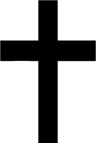 Samunshi® Aufkleber Kreuz für Auto Motorrad 10 x 15cm schwarz