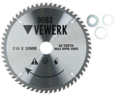 Kreissägeblätter, Wolframcarbid, mit 60 Zähnen, 216 x 30 mm