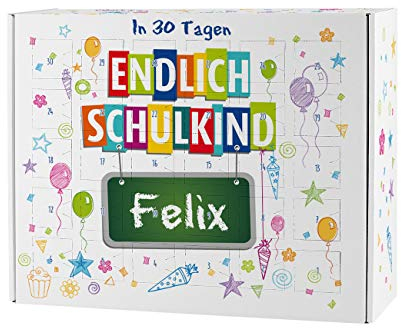 Striefchen® Schulstart-Countdown-Kalender zum selber Befüllen mit Personalsierung 30 Türchen zum Schulanfang Endlich Schulkind