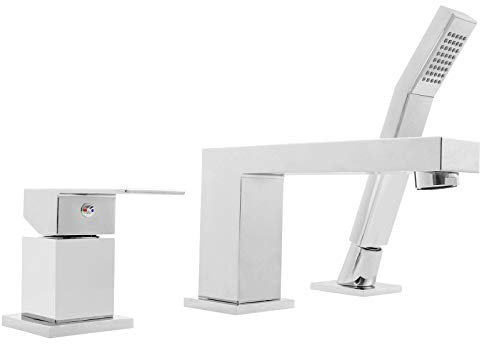 Welfenstein 3-Loch Wannenrandarmatur WRA-75D Armatur für Badewanne Wannenrand