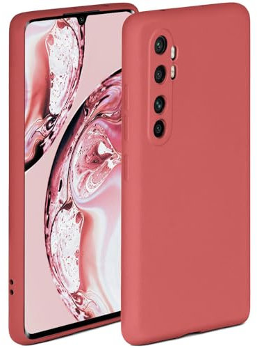 ONEFLOW Soft Case für Xiaomi Mi Note 10 Lite Hülle aus Silikon mit Kameraschutz, Silikonhülle mit erhöhtem Schutz fürs Display, Backcover Schutzhülle, weiche Handyhülle, Rot