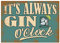 Bang Tidy Clothing Gin Gifts for Women Gin Lovers - Funny Vintage Style Metal Signs Tin Plaques for Home Bar Kitchen Gift for Her Gin & Tonic Diet 200 mm x 150 mm