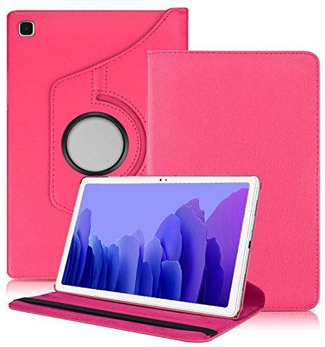 Kemocy Schutzhülle für Samsung Galaxy Tab A7 10.4 2020, 360 drehbar, PU-Leder, mit Standfunktion, Tablet Zubehör Tablettasche für Tablet Samsung Galaxy Tab A7 10,4 Zoll (25,4 cm), T500 / T507, Rosa