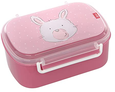 SIGIKID 25179 Brotzeitbox Hase Brotzeitbox BPA-frei Mädchen Lunchbox empfohlen ab 2 Jahren rosa/pink