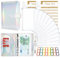 TAOPE Classeur Budget avec Enveloppe Budget, Classeur A6 Budget Planner Sets en PU Cuir, Carnet Budget 6 Anneaux Remplissable avec Pochettes Transparentes, Organisateur Enveloppe Budget Argent Laser