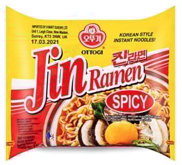 WaNaHong Ottogi Jin Ramen Spicy Flavour 120g (Pack of 20)